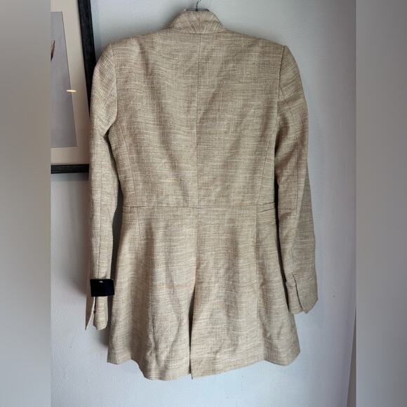 NWT Zara Tweed Tan Blazer Jacket - Picture 3 of 9